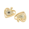 Brass Pave Cubic Zirconia Pendants KK-U009-04B-G-2