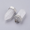 Natural Quartz Crystal Pointed Pendants G-E442-03U-2