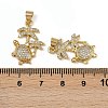 Brass Micro Pave Cubic Zirconia Pendants KK-I358-064G-05-3