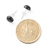 Half Round Natural Mixed Gemstone Stud Earrings for Girl Women X-EJEW-JE04664-6