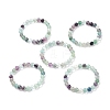 Natural Fluorite Stretch Bracelets BJEW-E373-8mm-10-2