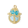 Luminous Handmade Glass Seed Beaded Teardrop Pendants PALLOY-MZ00962-05-1