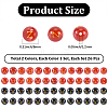 52Pcs 2 Colors Natural Carnelian and Black Onyx(Dyed & Heated) Beads G-SC0003-82-2