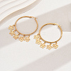 Stainless Steel Geometric Retro Casual Hoop Earrings for Women EP5008-1-1