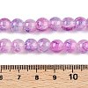 Baking Painted Crackle Glass Bead Strands DGLA-R053-03J-1-4