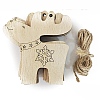 Unfinished Wood Pendant Decorations LS-XMAS-PW0001-170-01-1