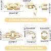 SUPERFINDINGS 8 Sets 2 Style Brass Fold Over Clasps KK-FH0002-20-3