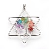 Natural & Synthetic Mixed Gemstone Chakra Big Pendants G-I212-02A-3