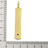 Real 18K Gold Plated Brass Micro Pave Cubic Zirconia Pendants KK-R159-07B-G-3