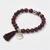 Natural Tiger Eye Beads Stretch Bracelets BJEW-JB02812-03-1