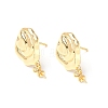 Brass Stud Earring Findings KK-B063-10G-1