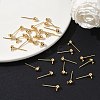 SHEGRACE Brass Round Ball Stud Earring Findings XGR0051G-39G-A-4
