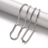 304 Stainless Steel Box Chain Necklaces NJEW-F195-40C-P-2