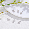 6Pcs Rhodium Plated 925 Sterling Silver Pendant STER-PH0003-36-4