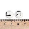 White and Black Flat Round Cartoon Resin Cabochons LS-CRES-Q009-01A-2