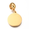 Jewelry Ion Plating(IP) 304 Stainless Steel European Dangle Charms OPDL-L013-40C-2