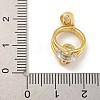 Rack Plating Brass Micro Pave Cubic Zirconia Pendants KK-C074-61G-3