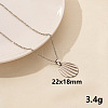 304 Stainless Steel Round Pendant Necklaces FU6316-3-1