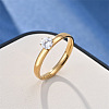 Stainless Steel with Rhinestone Finger Rings FS-WGB751E-32-1