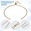 8Pcs 4 Styles 304 Stainless Steel Satellite Chain Bracelet Slider Making AJEW-AR0001-87-3