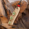 Retro Ethnic Porcelain Pendant Adjustable Polyester Cord Necklaces for Women FS-WGD020A-15-1