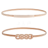 2Pcs 2 Styles Alloy Chain Belts with Fasteners AJEW-OC0014-77-1