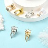 6Pcs 6 Colors Tooth Alloy Rhinestone Brooches for Backpack Clothes JEWB-CJ0001-86-5