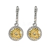 925 Sterling Silver Micro Pave Cubic Zirconia Hoop Earrings EJEW-B147-01A-04-4