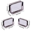 3Pcs 3 Style Portable Plastic Laser Transparent Cosmetic Storage Bags ABAG-SZC0007-07-2