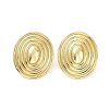 Oval Rack Plating Brass Studs Earrings for Women KK-Z038-22G-1