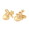 Bowknot 304 Stainless Steel Earrings EJEW-U003-15G-2