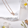 304 Stainless Steel with Clear Glass Rectangle Pendant Urn Ashes Necklaces for Women Men NJEW-WH0013-83RG-4