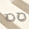 304 Stainless Steel Hoop Earrings for Women EJEW-A159-01P-1