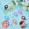 16Pcs 16 Colors Zinc Alloy Swivel Snap Hook Clasps FIND-SP0005-55-3
