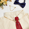 2Pcs 2 Colors Brass Tie Clip AJEW-CY0002-71-4