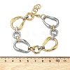 304 Stainless Steel Irregular Oval Link Chain Bracelets for Women BJEW-D456-05GP-03-5