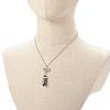 Bullet Natural Mixed Stone Pendant Necklaces NJEW-JN03602-4