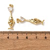 Brass Pave Cubic Zirconia Pendants KK-A271-05G-02-3
