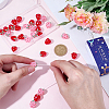 40Pcs 2 Colors Opaque Acrylic Enamel Beads MACR-SC0002-57-3