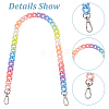 Rainbow Color Acrylic Curb Chain Bag Strap FIND-WH0143-47A-6