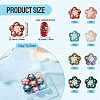 8Pcs 8 Colors Flower Shape Polymer Clay Rhinestone Beads CLAY-TA0002-02-5