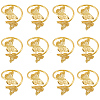 Butterfly Iron Napkin Rings AJEW-WH20070-109G-7