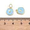 Brass Enamel Pendants KK-C251-36G-02-3