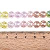 Electroplate Transparent Glass Beads Strands EGLA-Q135-8MM-C06-5