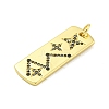 Real 18K Gold Plated Brass Micro Pave Cubic Zirconia Pendants KK-R159-06B-G-2