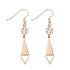 304 Stainless Steel Tie Dangle Earrings EJEW-Z129-19RG-4