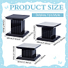 3Pcs 3 Sizes Square Acrylic Jewelry Display Pedestals ODIS-WH0038-170B-2