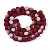Frosted Opaque Glass Beads Strands LS-GLAA-T032-P8mm-MBB05-2