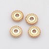 Disc Plating Zinc Alloy Spacer Beads PALLOY-N0101-07RG-1