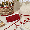 25M Polyester Braided Lace Trim OCOR-WH0082-300A-5